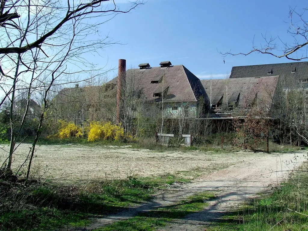 Abandoned industrial factory buildings