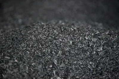 Pile of biochar prepared as a soil amendment